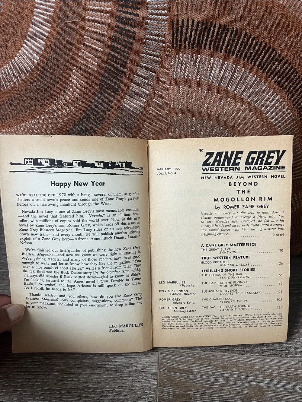 Zane Grey Western Magazine - January 1970 VOL. 1, NO. 4